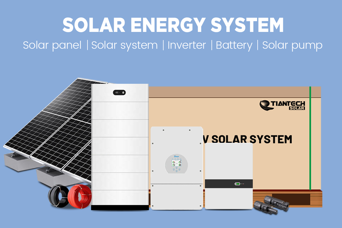 Tiantech Solar Ensemble complet de personnalisation acceptée Système solaire