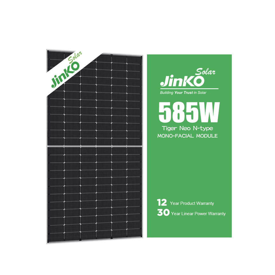 Module bifacial Jinko Tiger Neo 560W 570W 580W panneau solaire de type N demi-cellule
